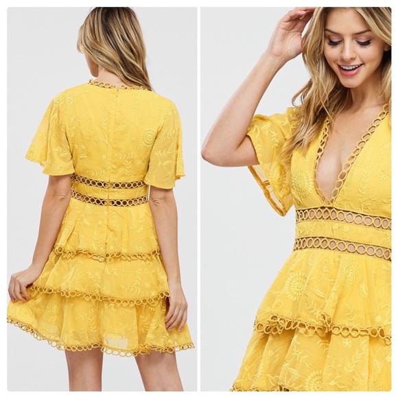 *ON BACK ORDER* Marianne Layered Ruffle Mini Dress - Picture 3 of 8